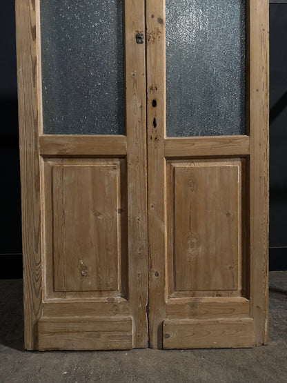 Antique Textured Glass French Doors - 40.5x80 - N831