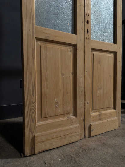 Antique Textured Glass French Doors - 40.5x80 - N831