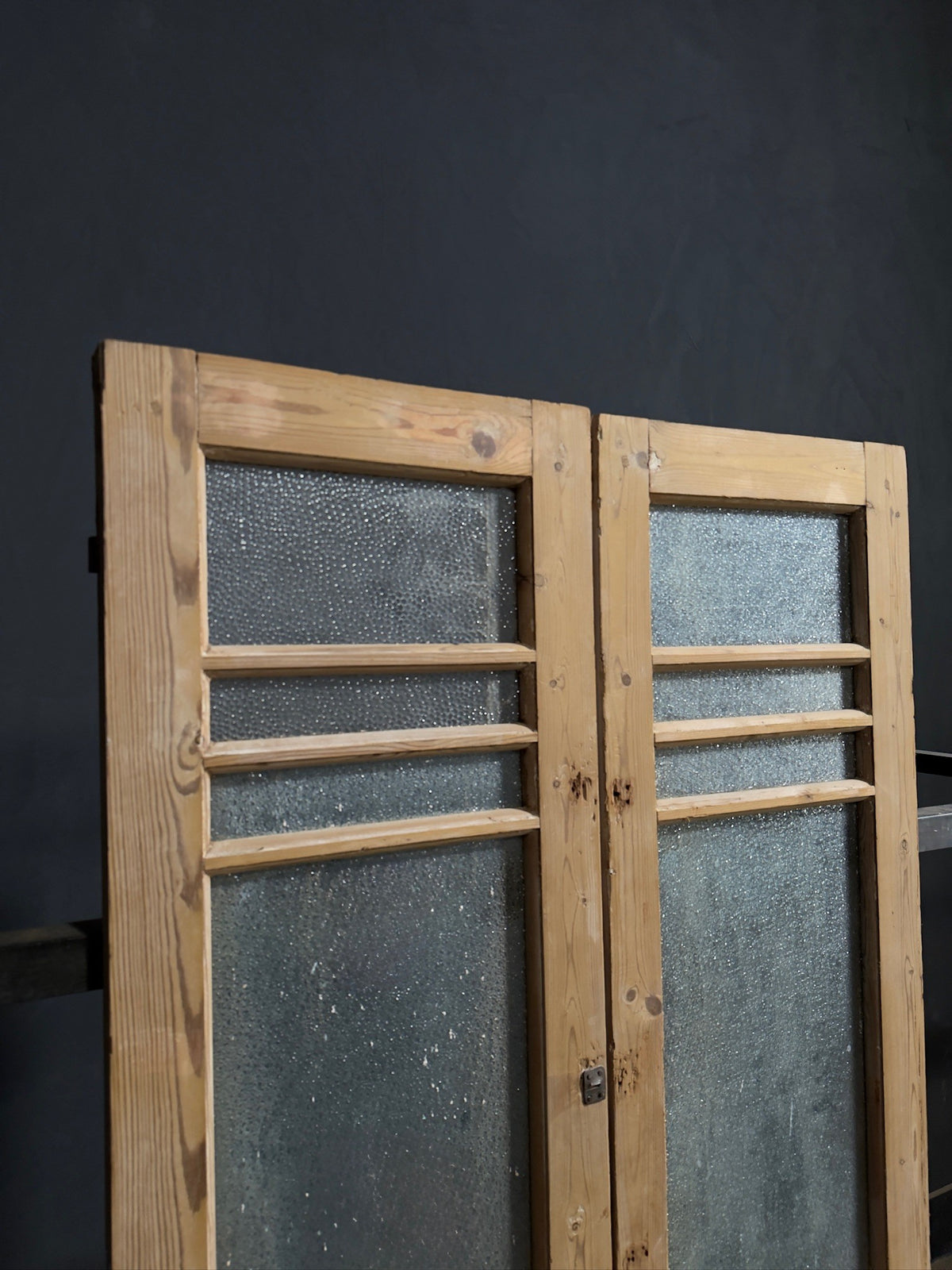 Antique Textured Glass French Doors - 40.5x80 - N831