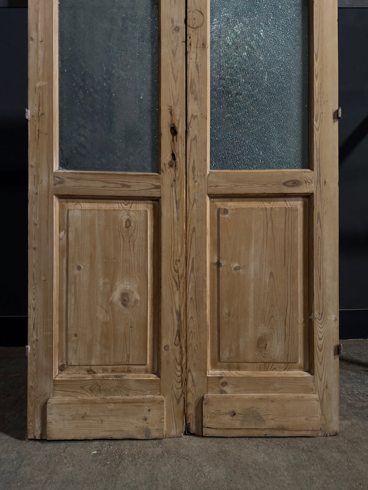 Antique Textured Glass French Doors - 40.5x80 - N831