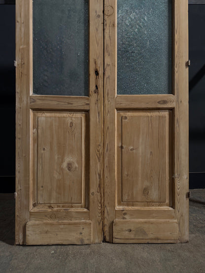 Antique Textured Glass French Doors - 40.5x80 - N831