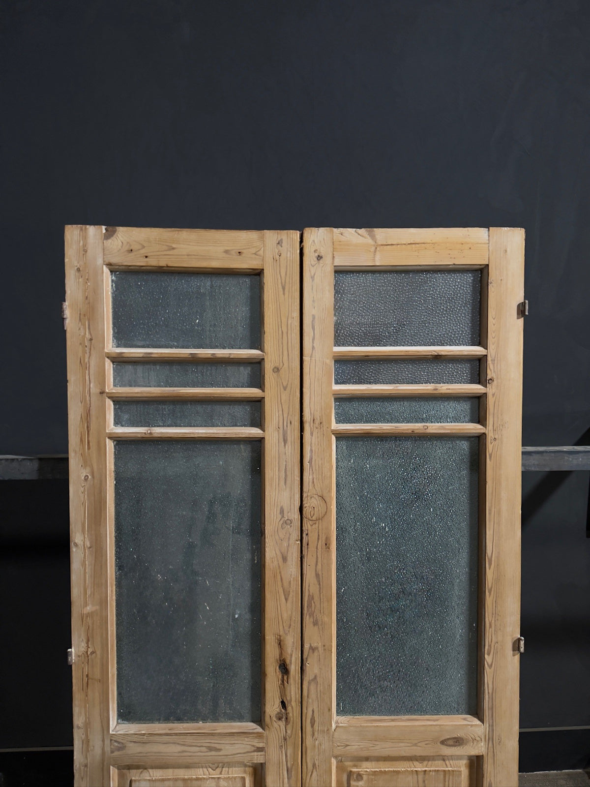 Antique Textured Glass French Doors - 40.5x80 - N831