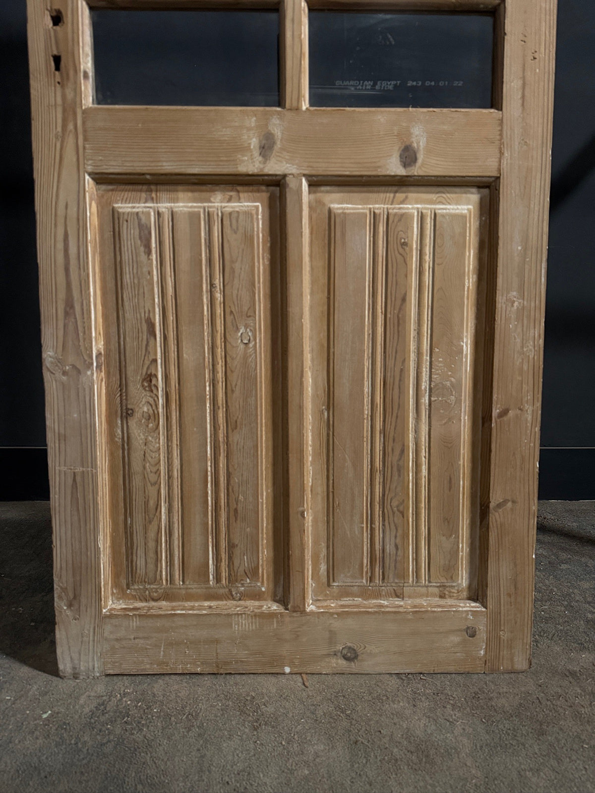 Antique Fluted Panel Glass Pantry Door - 32.75x83.5 - N833