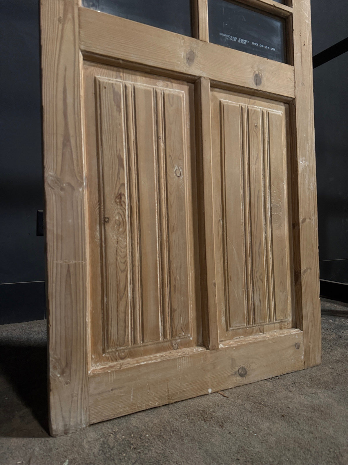 Antique Fluted Panel Glass Pantry Door - 32.75x83.5 - N833