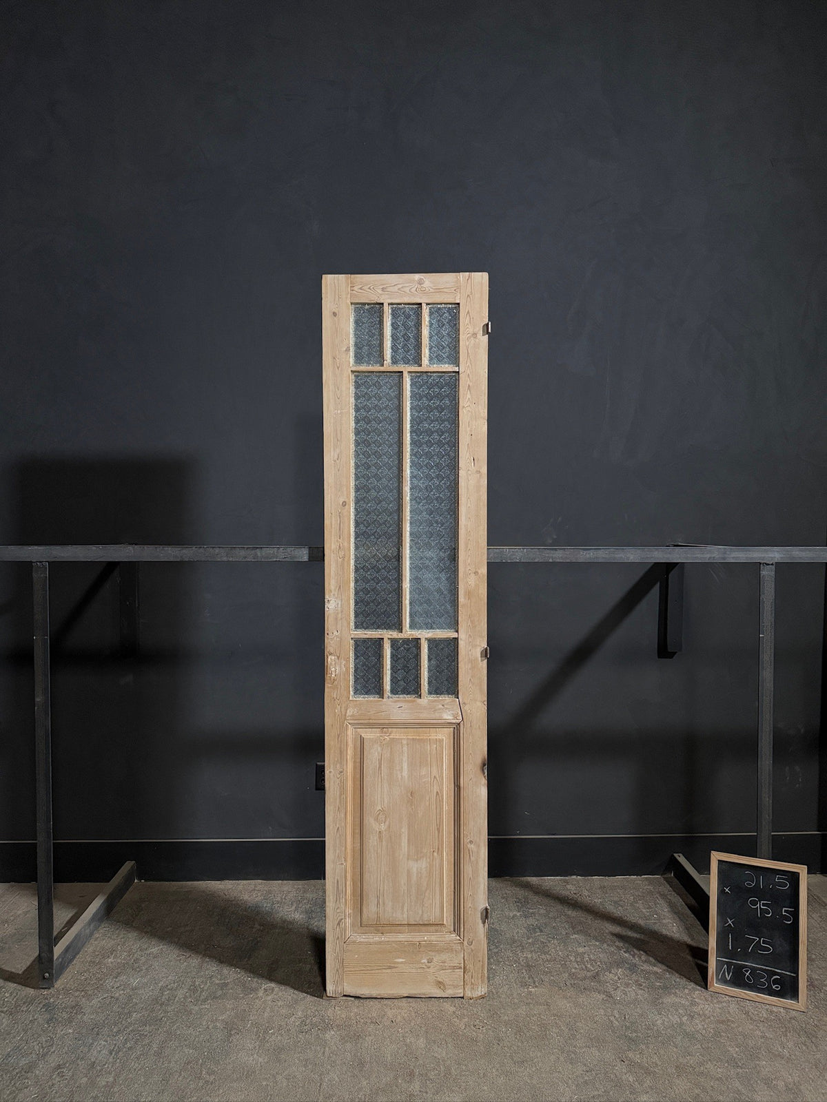 Antique Textured Glass French Door - 21.5x95.5 - N836
