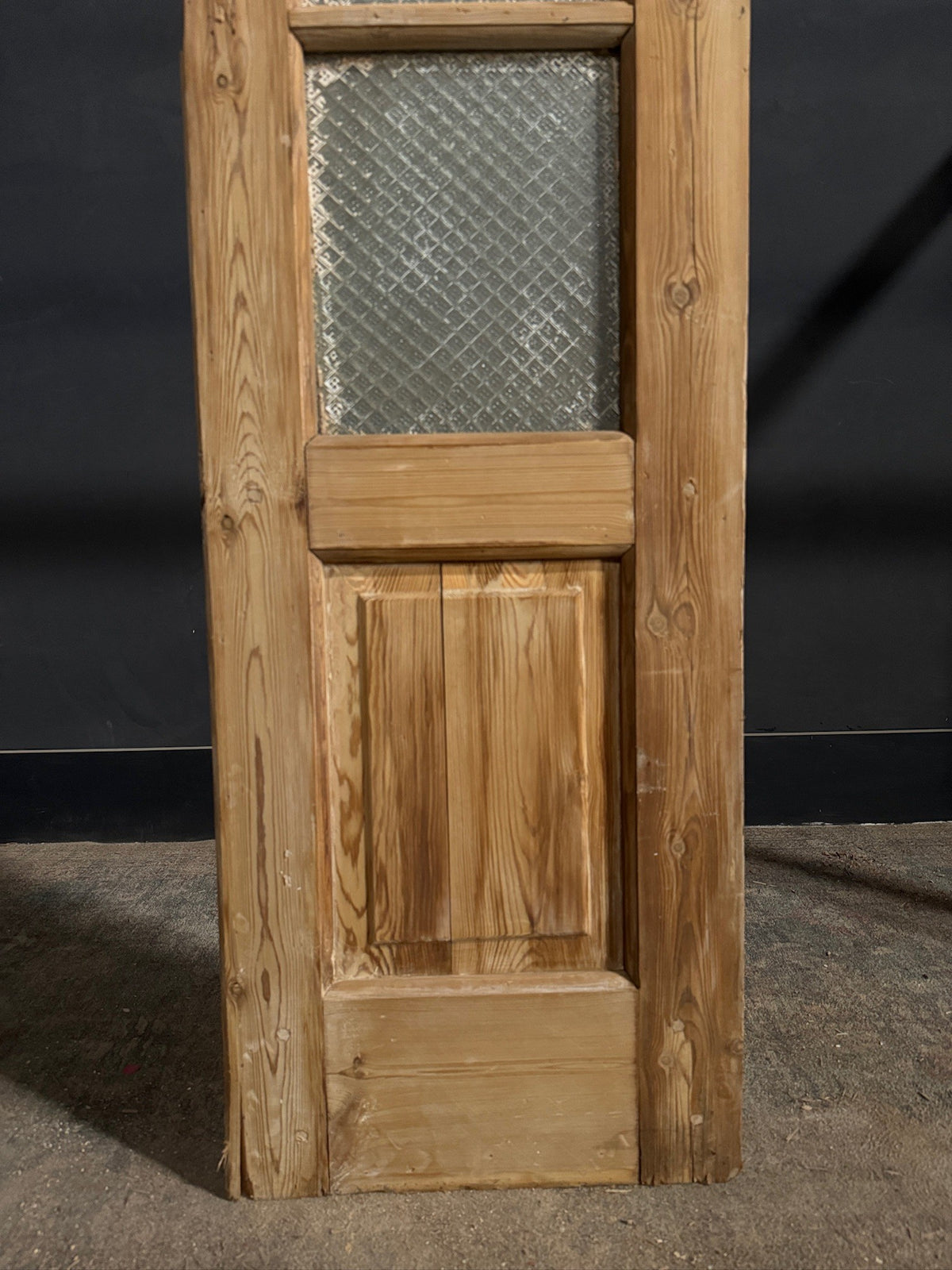 Antique Textured Glass Raised Panel Door - 18.5x84 - N838