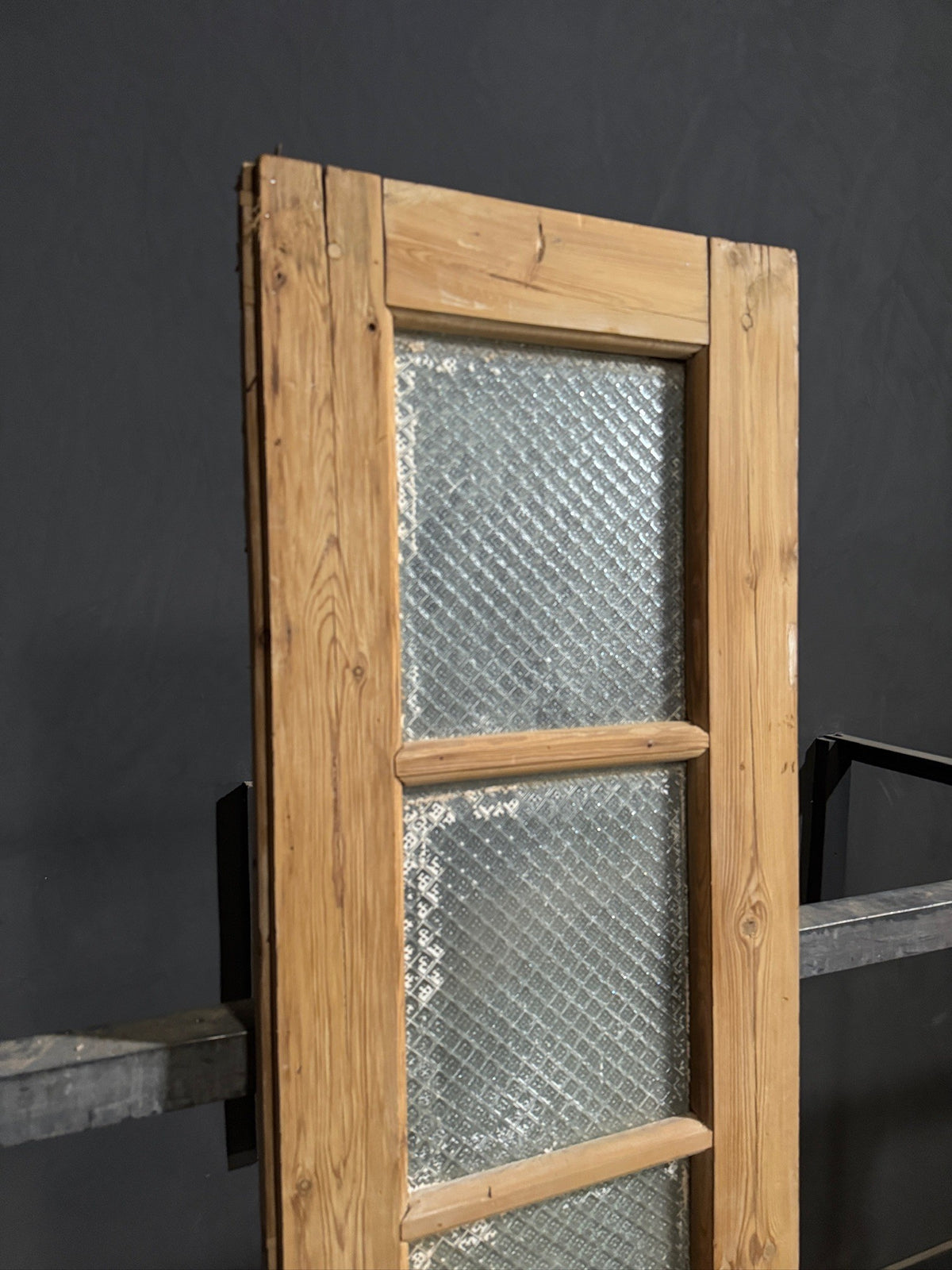 Antique Textured Glass Raised Panel Door - 18.5x84 - N838