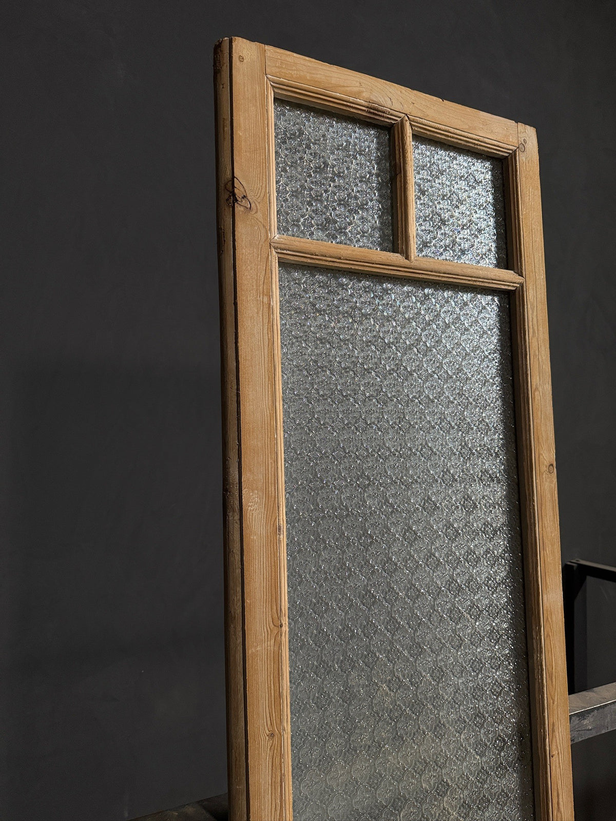 Antique Textured Glass Raised Panel Door - 21.5x98 - N839