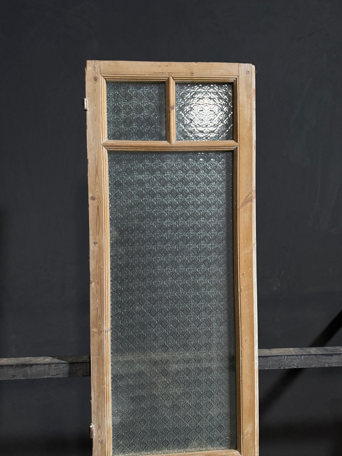 Antique Textured Glass Raised Panel Door - 21.5x98 - N839