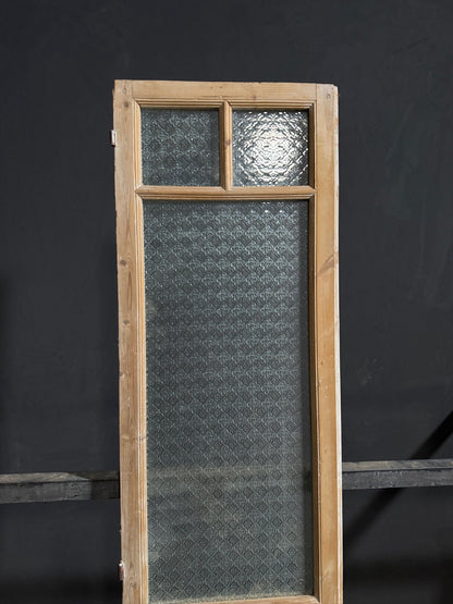 Antique Textured Glass Raised Panel Door - 21.5x98 - N839