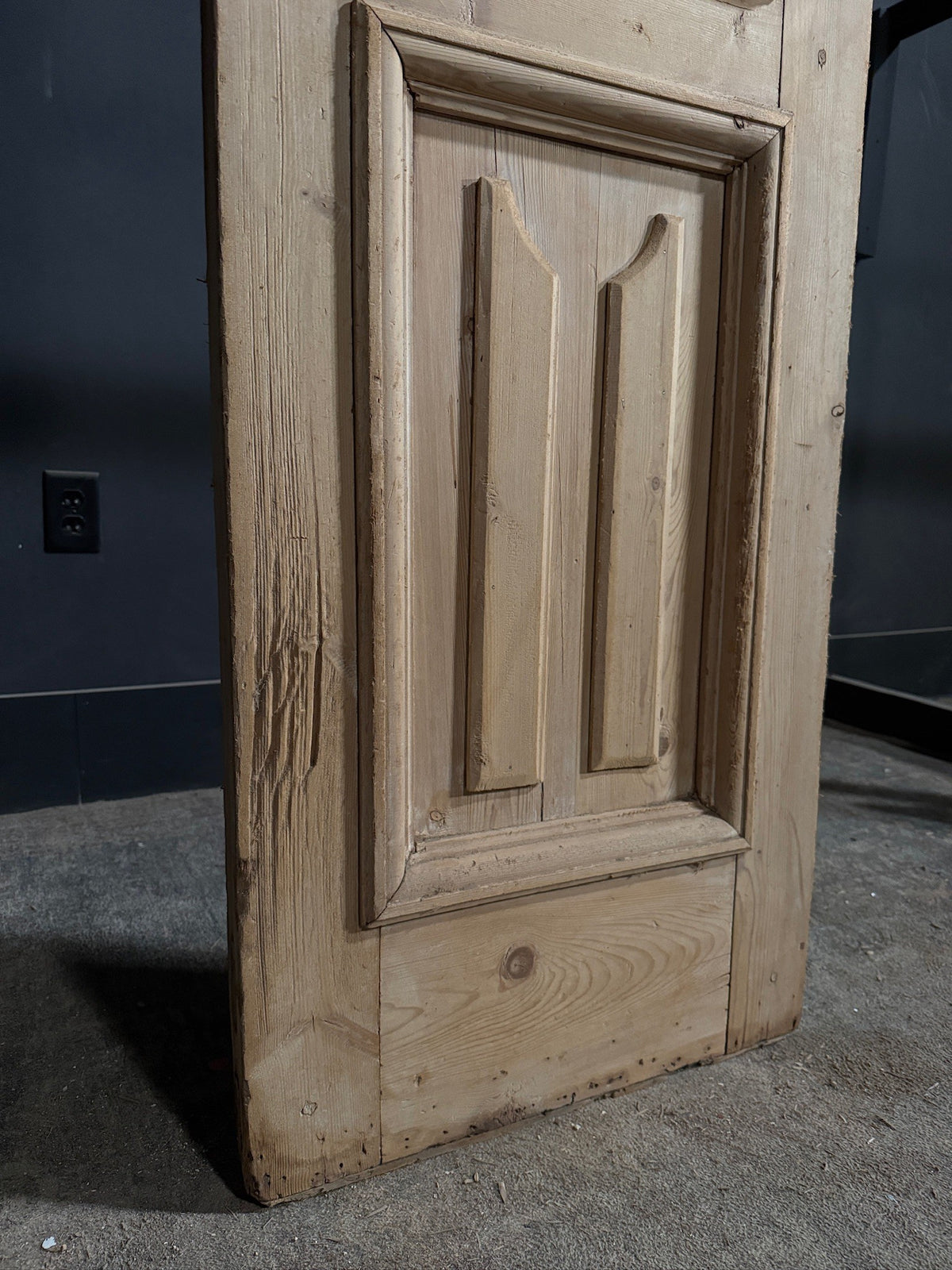 Antique Architectural Raised Panel Glass Door - 21.5x98 - N841