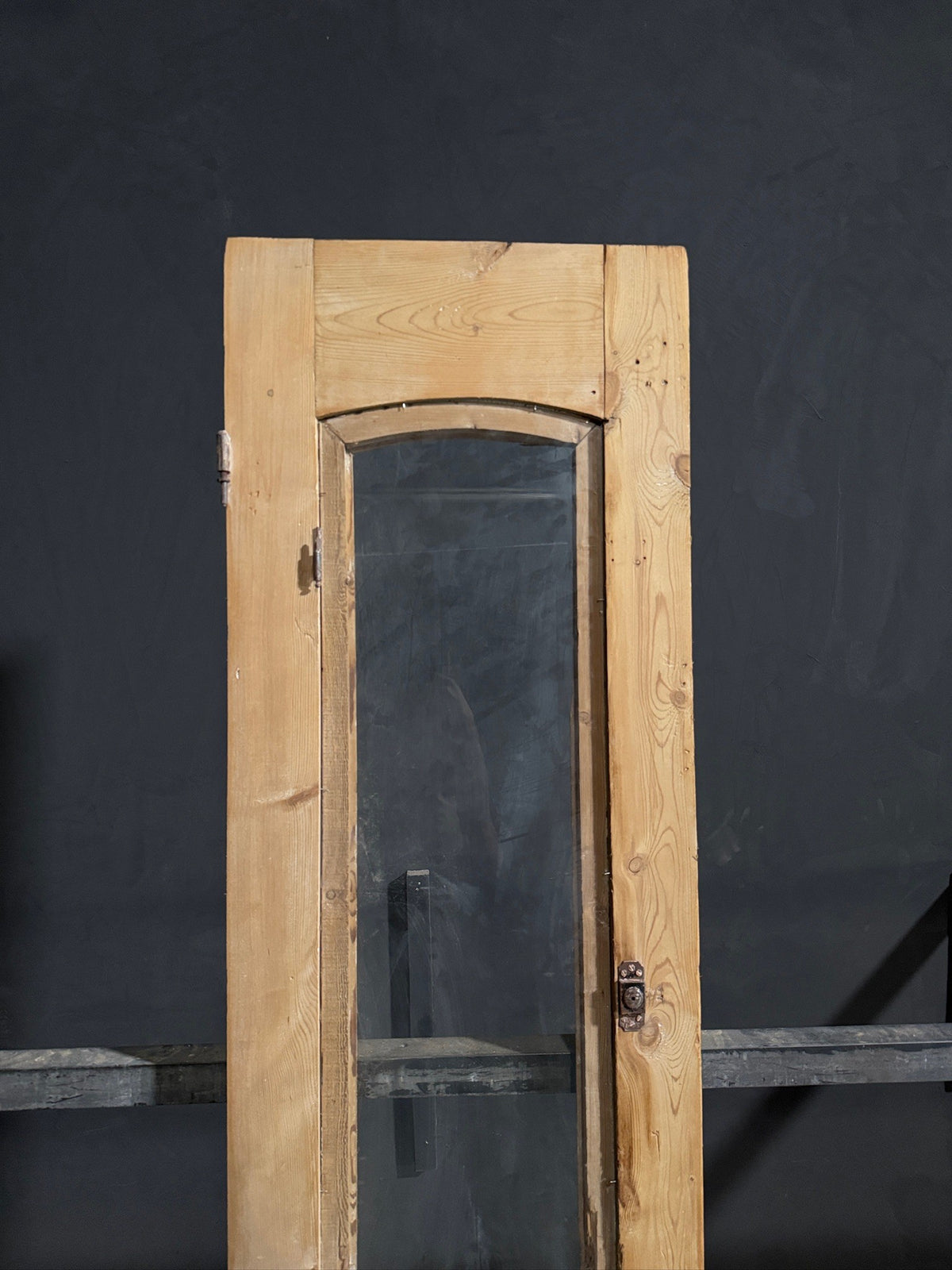 Antique Architectural Raised Panel Glass Door - 21.5x98 - N841