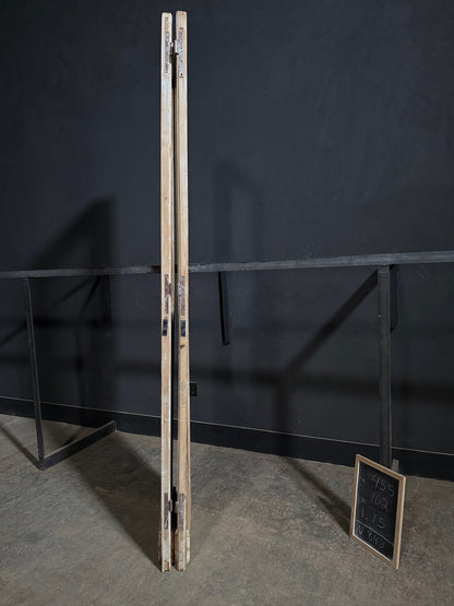 Antique Clear Glass Raised Panel French Doors - 45.5x102 - N843