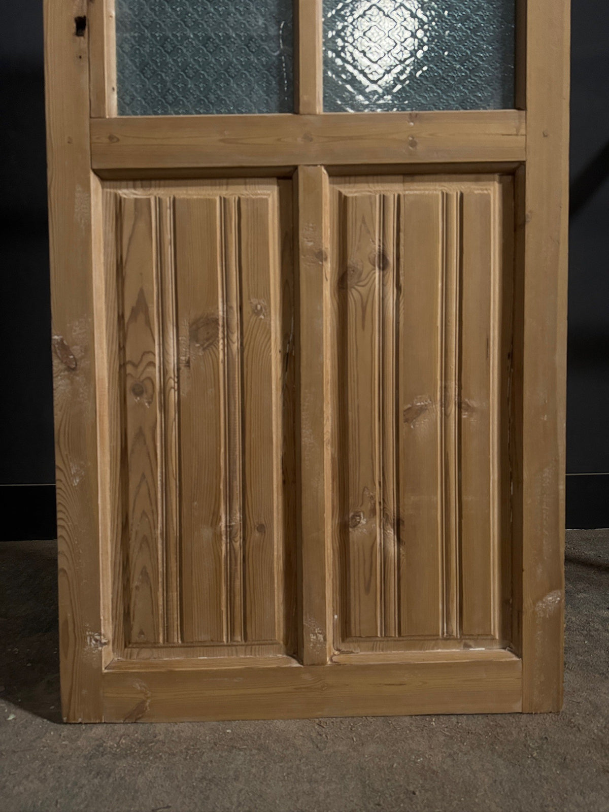 Antique Fluted Textured Glass Pantry Door - 32.5x84 - N846