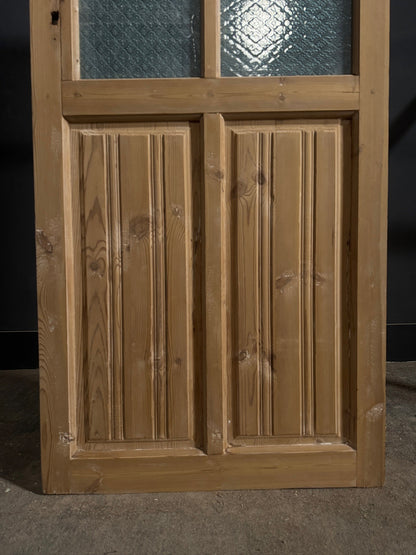 Antique Fluted Textured Glass Pantry Door - 32.5x84 - N846