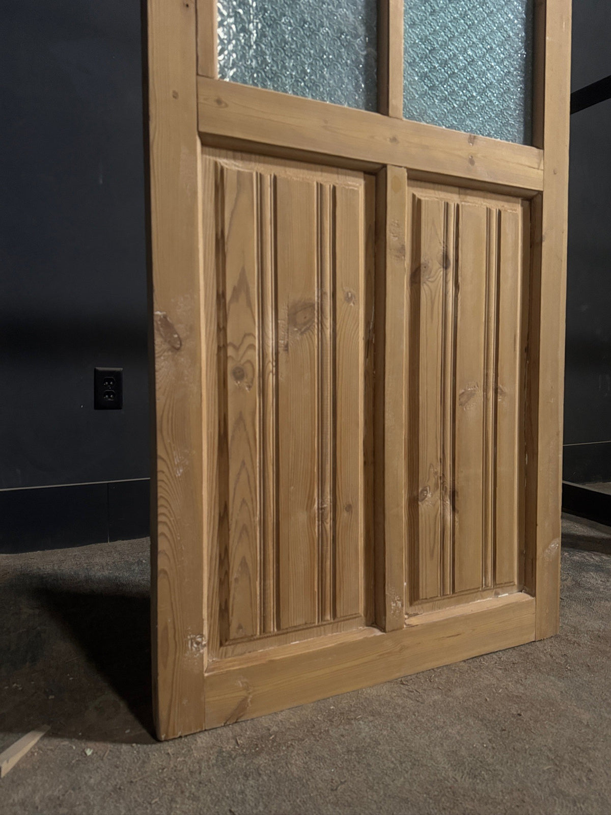 Antique Fluted Textured Glass Pantry Door - 32.5x84 - N846