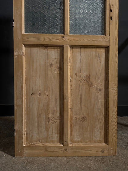Antique Fluted Textured Glass Pantry Door - 32.5x84 - N846