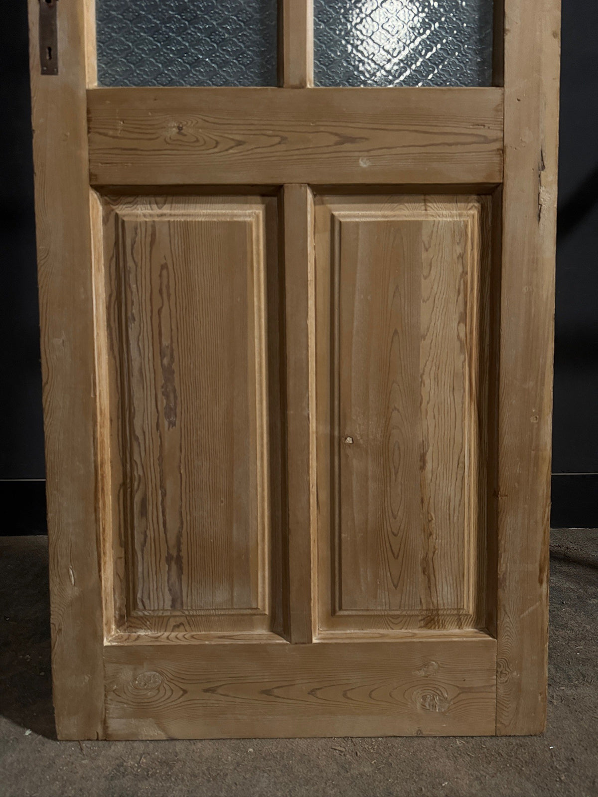 Antique Textured Glass Raised Panel Pantry Door - 31x89.5 - N847