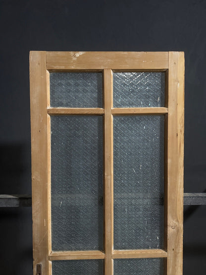 Antique Textured Glass Raised Panel Pantry Door - 31x89.5 - N847