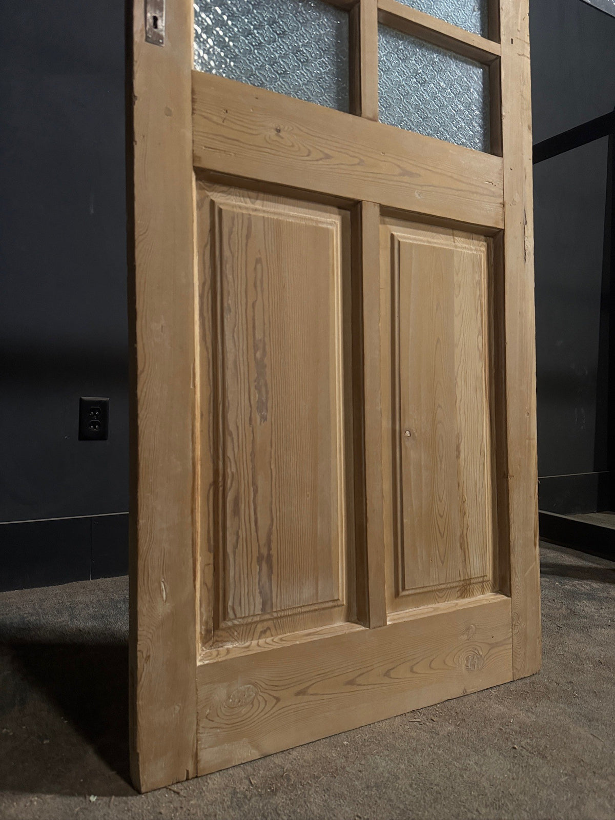 Antique Textured Glass Raised Panel Pantry Door - 31x89.5 - N847