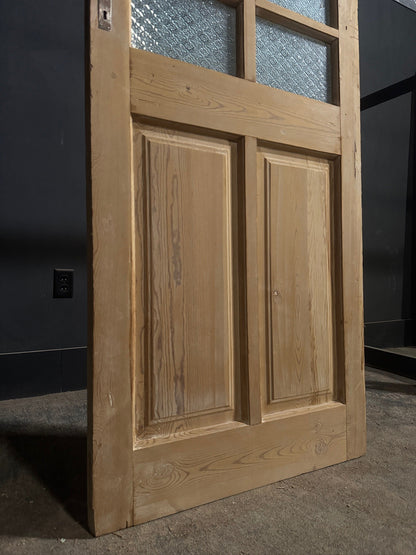 Antique Textured Glass Raised Panel Pantry Door - 31x89.5 - N847