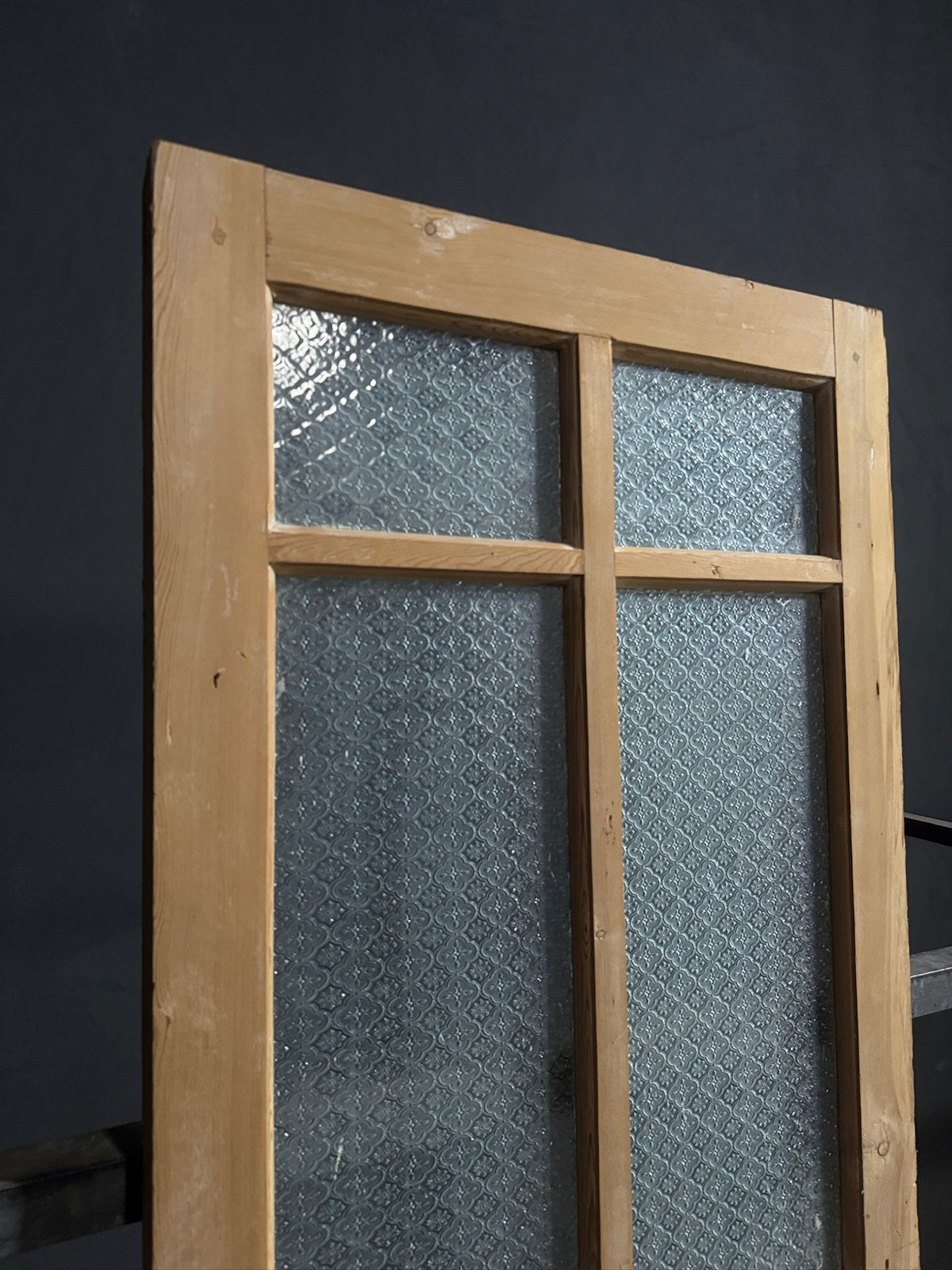 Antique Textured Glass Raised Panel Pantry Door - 31x89.5 - N847