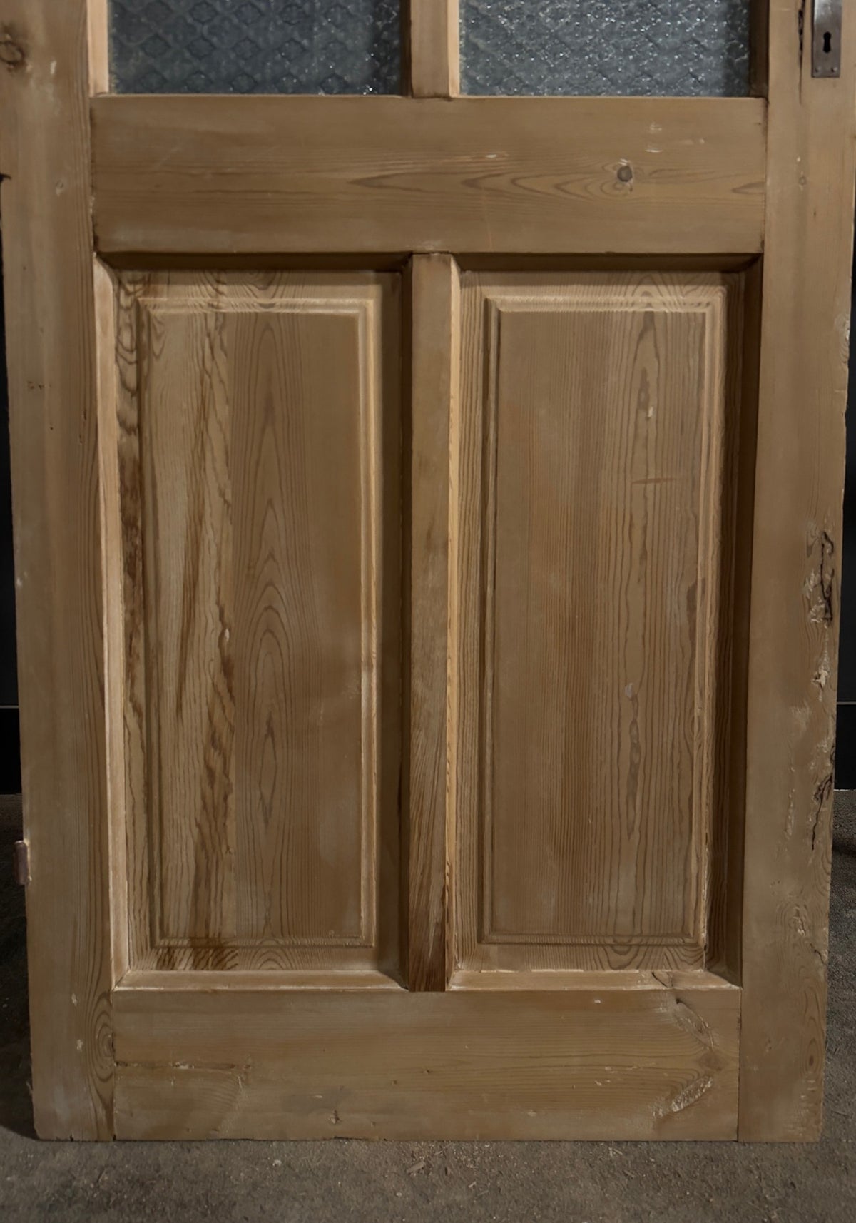 Antique Textured Glass Raised Panel Pantry Door - 31x89.5 - N847