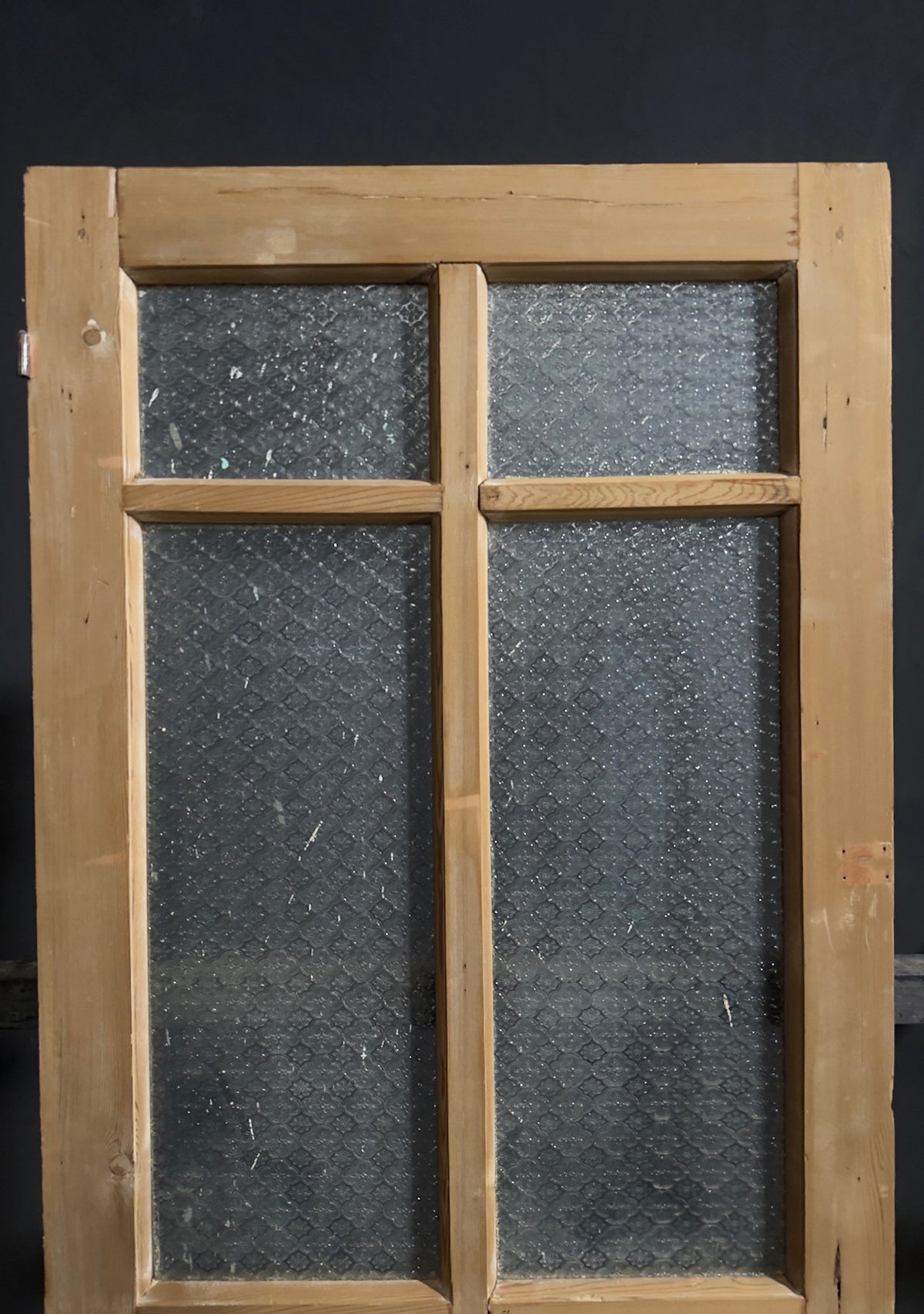 Antique Textured Glass Raised Panel Pantry Door - 31x89.5 - N847