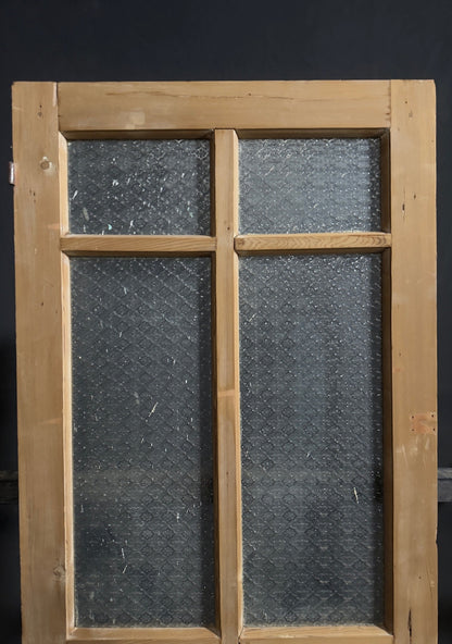 Antique Textured Glass Raised Panel Pantry Door - 31x89.5 - N847