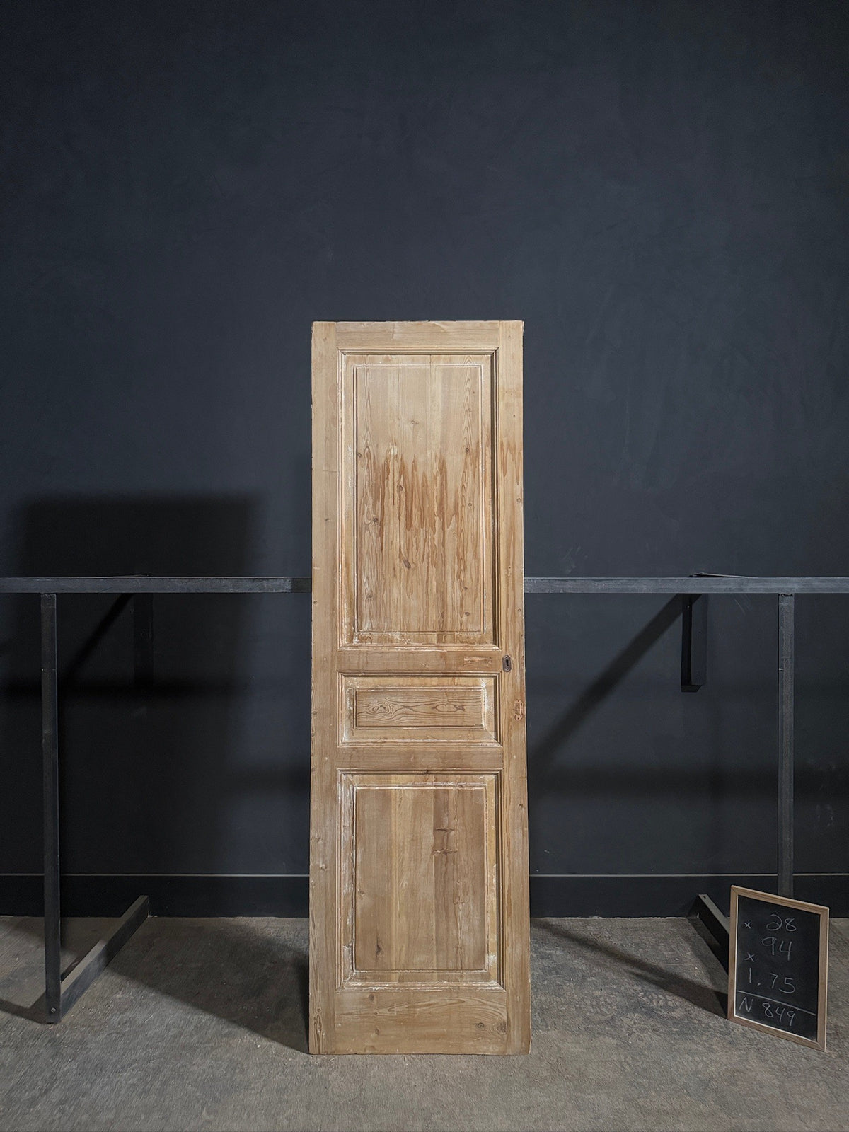 Antique Solid Raised Panel Pantry Door - 28x94 - N849