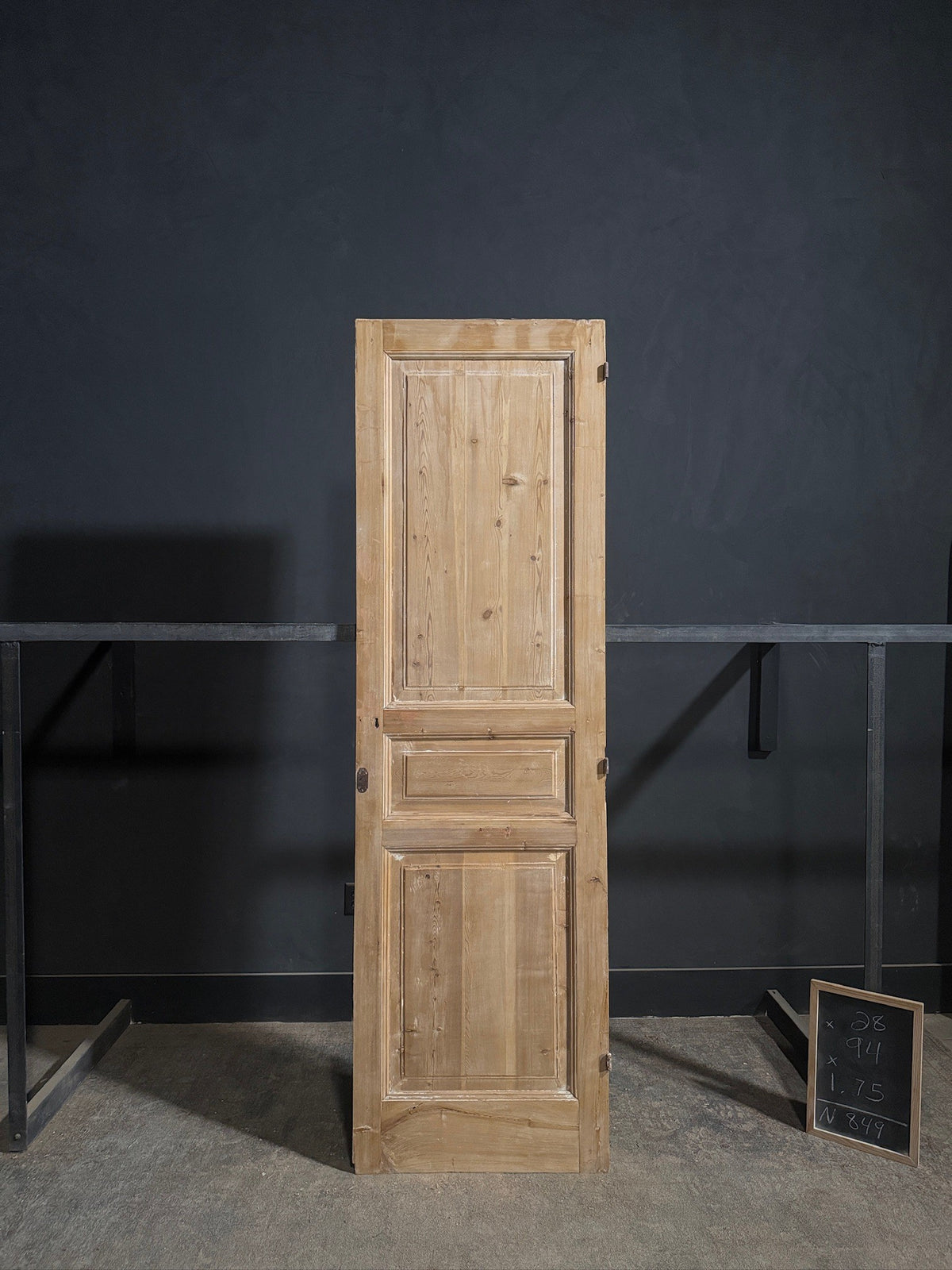Antique Solid Raised Panel Pantry Door - 28x94 - N849