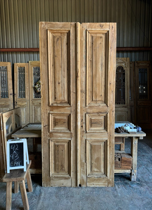 Raised Molding Antique French Doors - 42x93 E144 - Magnolia Antique Door Co.