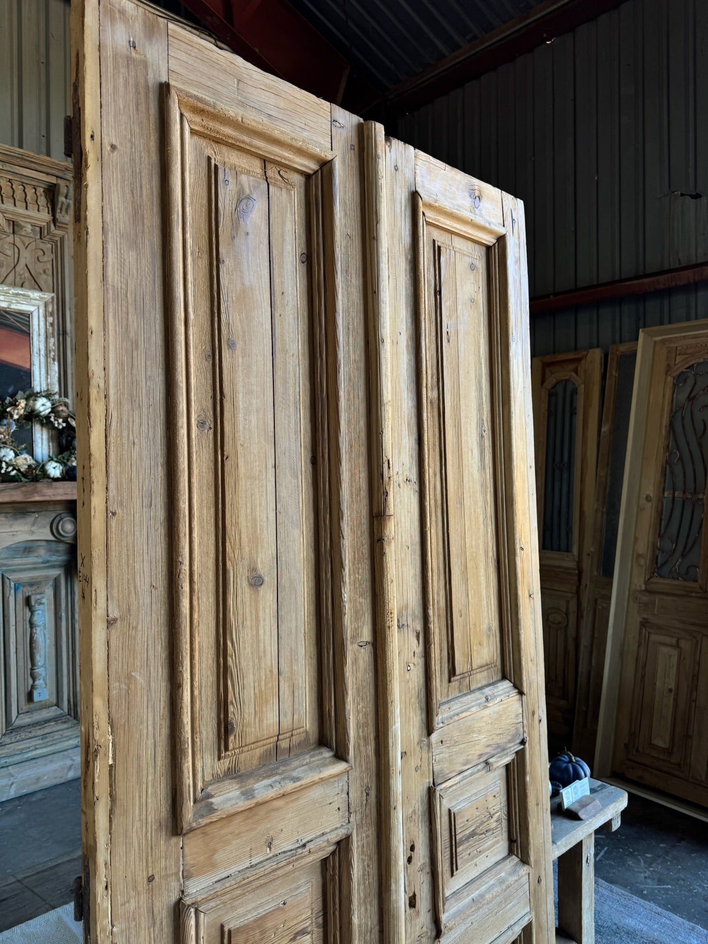 Raised Molding Antique French Doors - 42x93 E144 - Magnolia Antique Door Co.