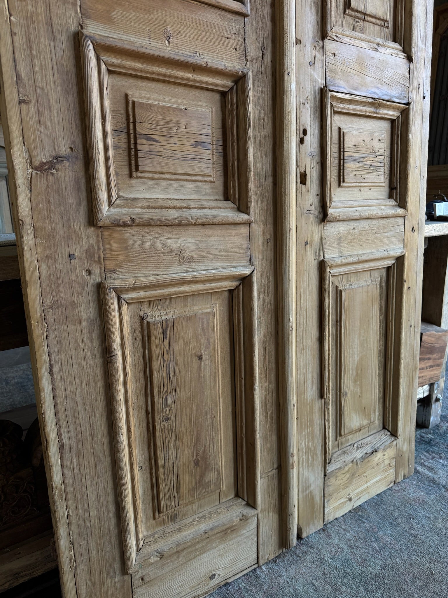 Raised Molding Antique French Doors - 42x93 E144 - Magnolia Antique Door Co.