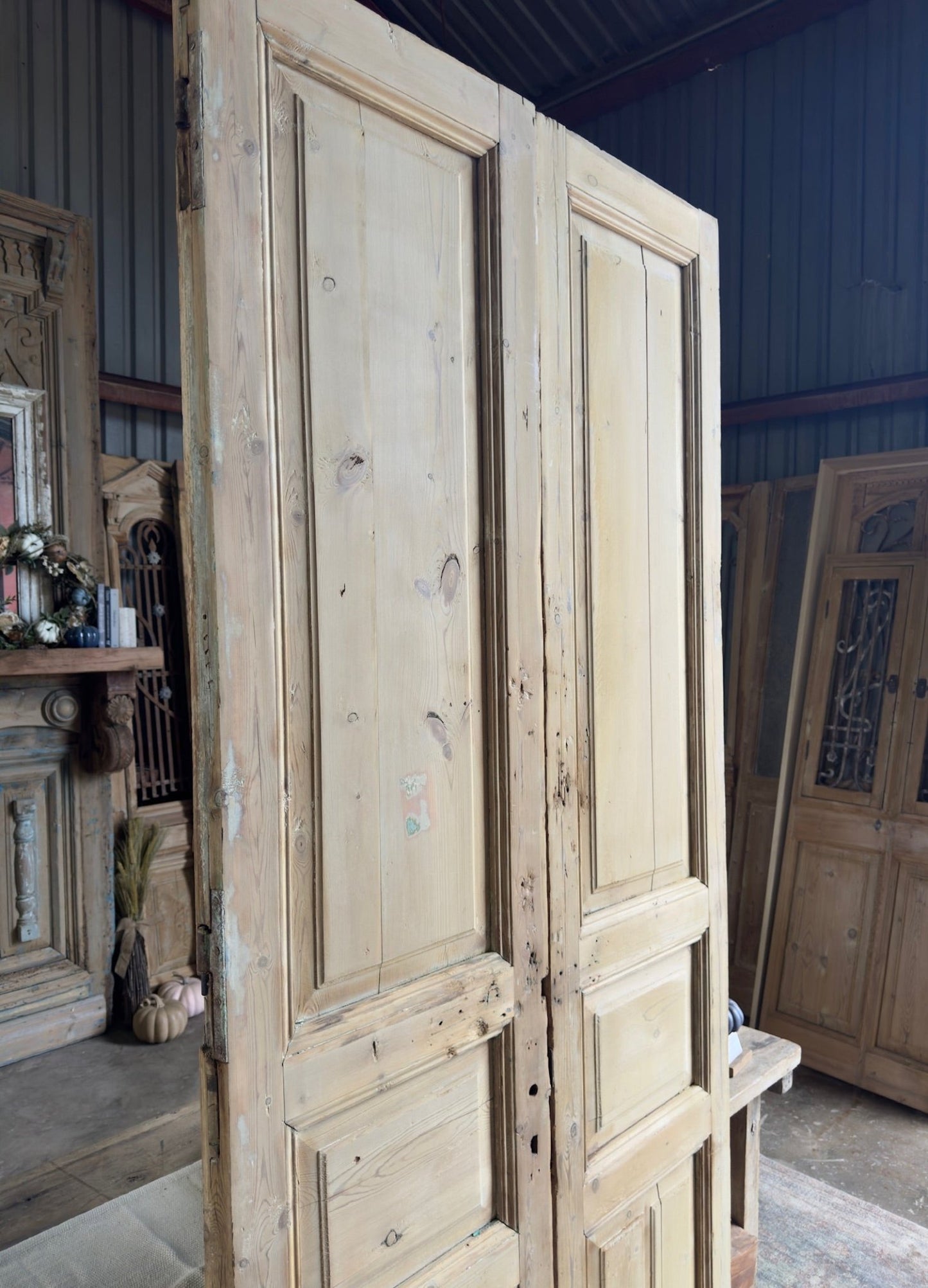 Raised Molding Antique French Doors - 43x101 E137 - Magnolia Antique Door Co.