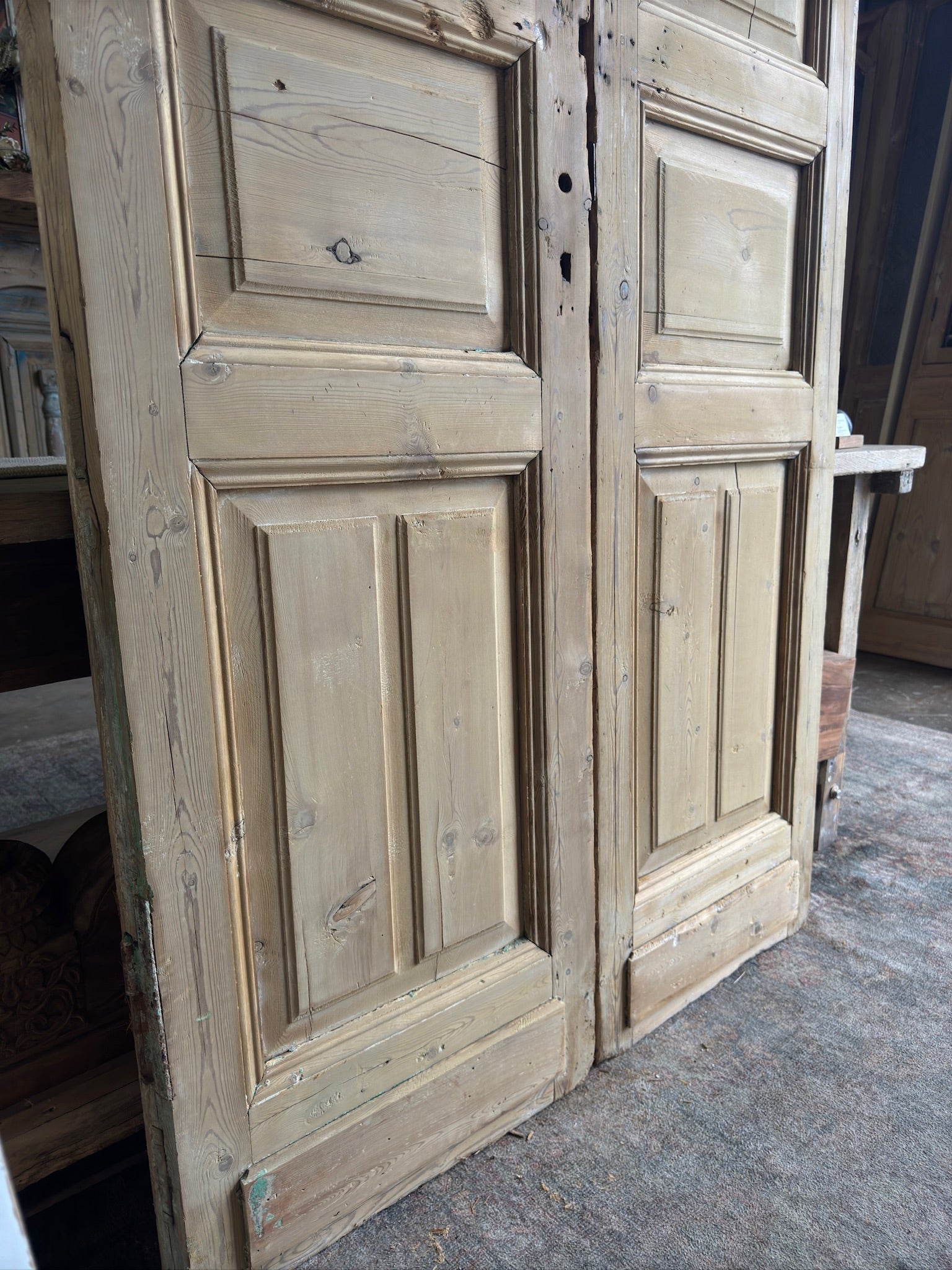 Raised Molding Antique French Doors - 43x101 E137 - Magnolia Antique Door Co.