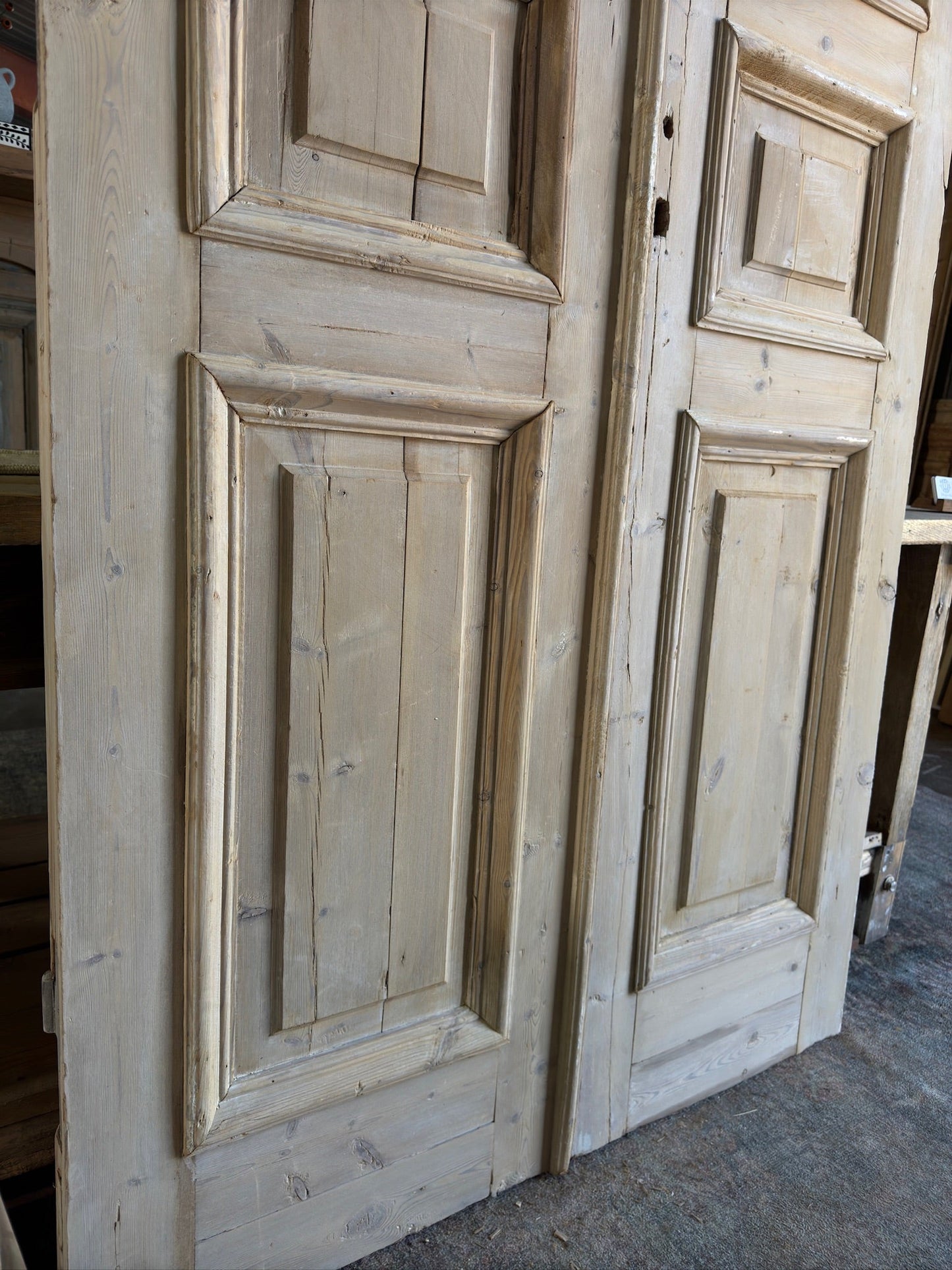 Raised Molding Antique French Doors - 43x94.5 E159 - Magnolia Antique Door Co.