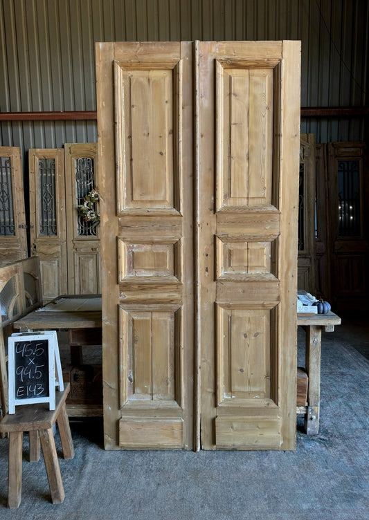 Raised Molding Antique French Doors - 45.5x94.5 E143 - Magnolia Antique Door Co.