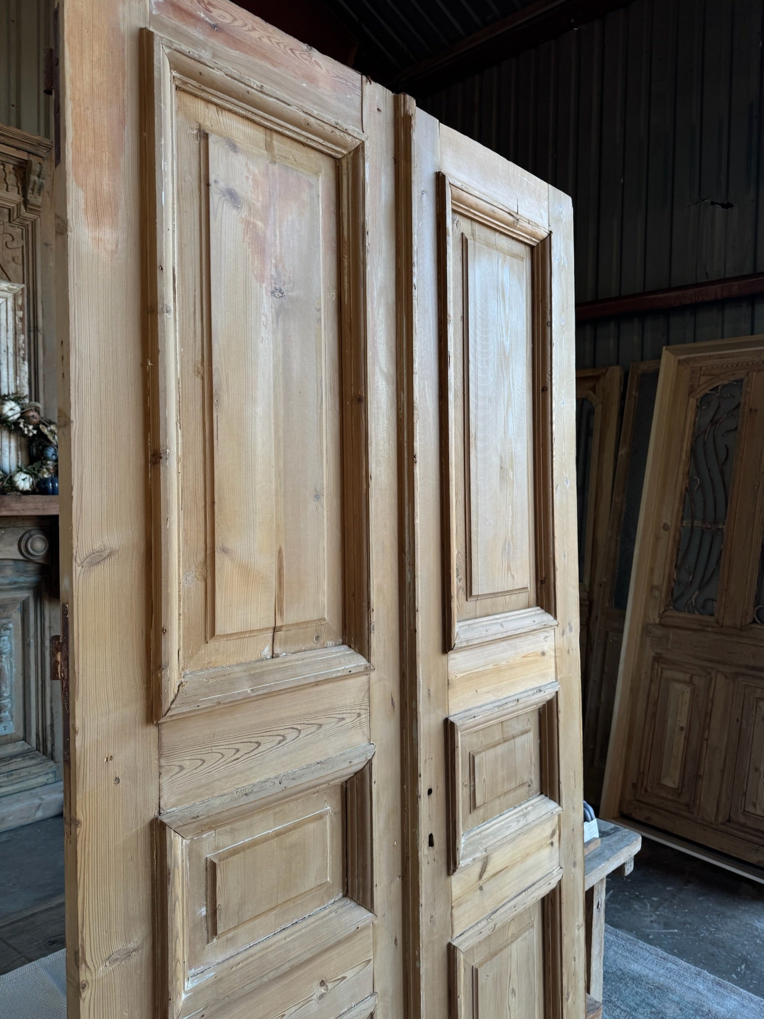 Raised Molding Antique French Doors - 45x94.5 E155 - Magnolia Antique Door Co.