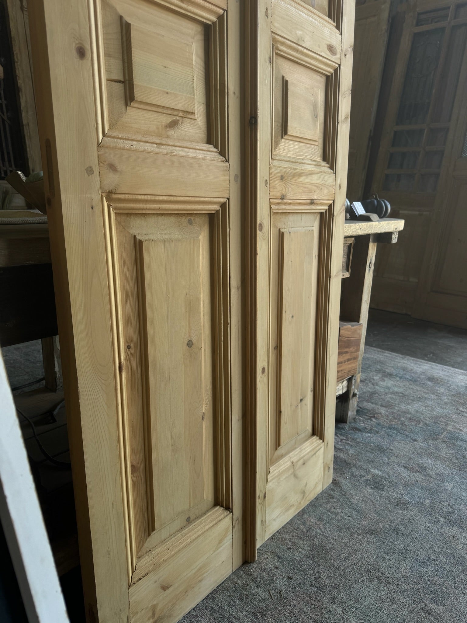 Reclaimed Solid French Doors - 32.25x96.75 C71 - Magnolia Antique Door Co.