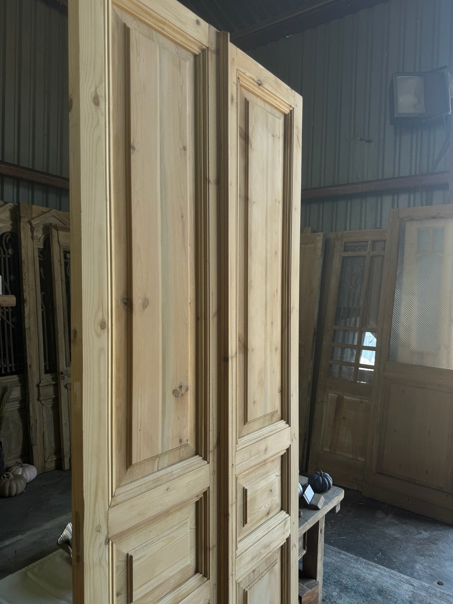 Reclaimed Solid French Doors - 36.25x97 C66 - Magnolia Antique Door Co.