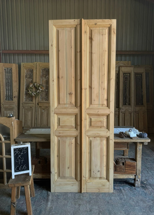 Reclaimed Solid French Doors - 36.25x97 C66 - Magnolia Antique Door Co.