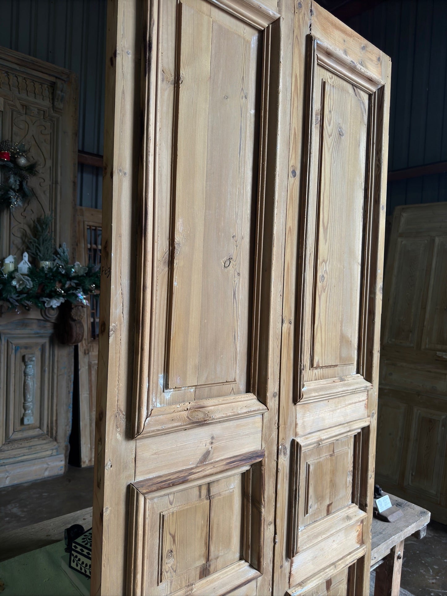 Solid Antique French Pair - 36x94.75 F103 - Magnolia Antique Door Co.