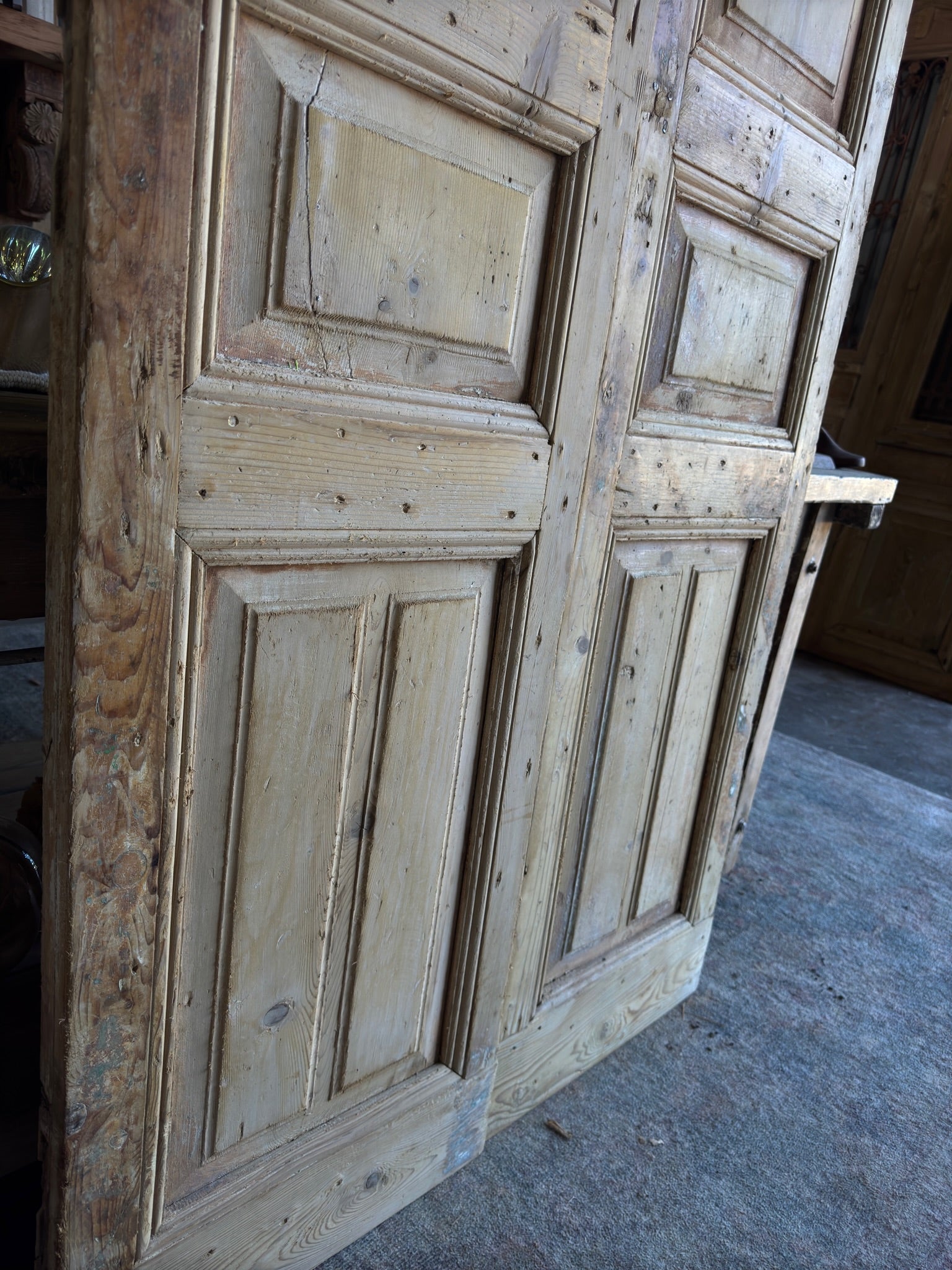 Solid French Antique Doors - 38x87.5 F40 - Magnolia Antique Door Co.