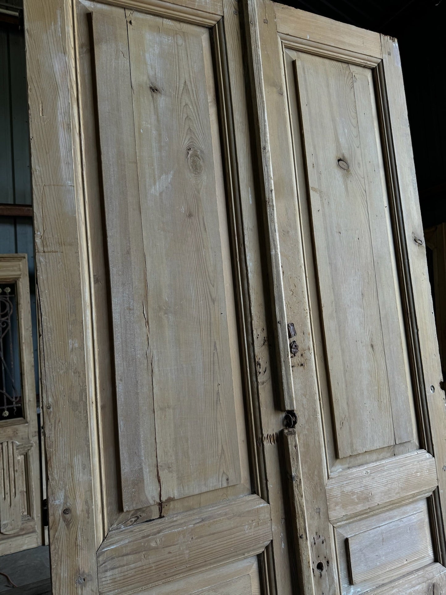 Solid French Antique Doors - 43.25x99.5 E113 - Magnolia Antique Door Co.