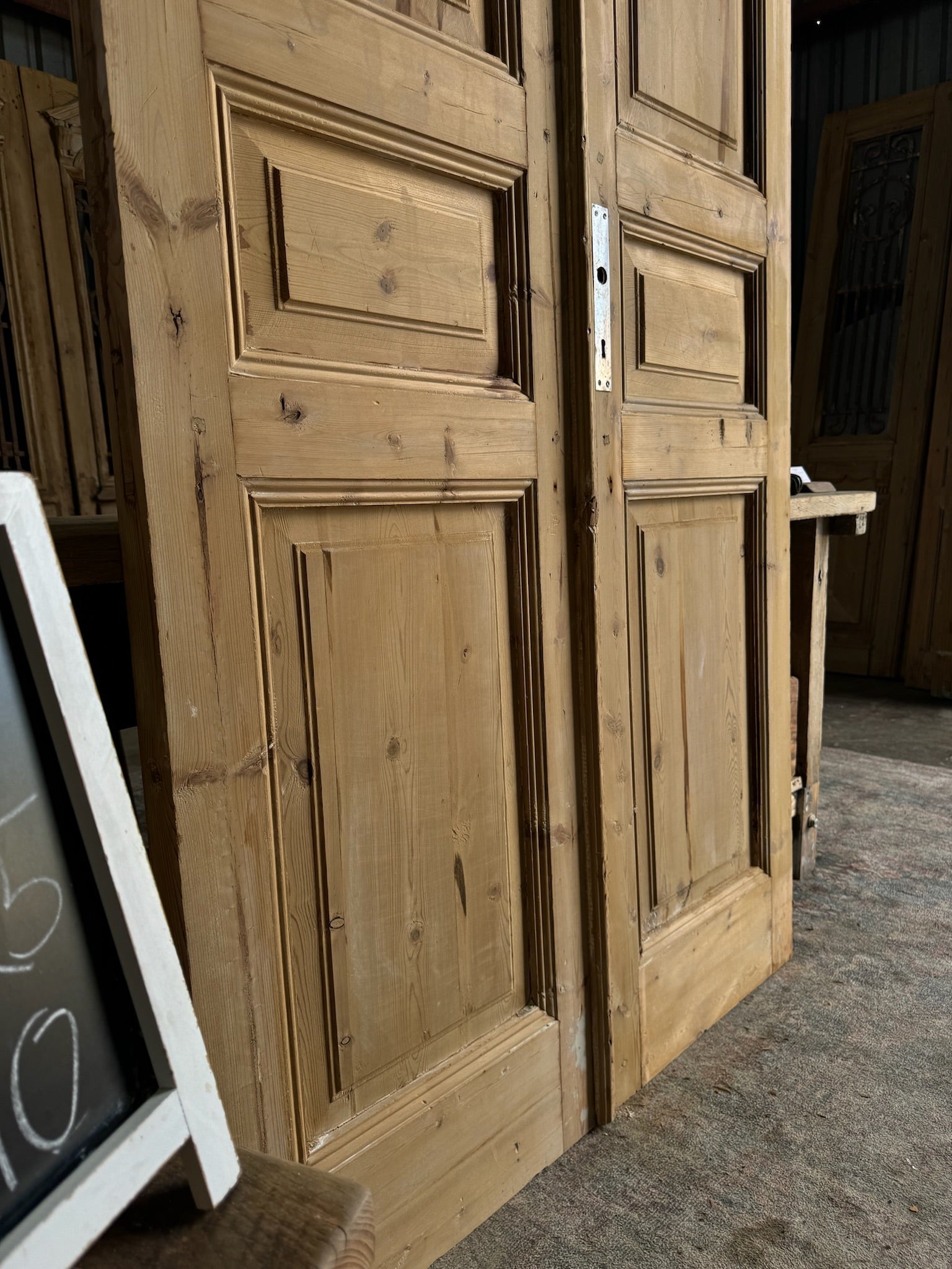 Solid Panel French Antique Doors - 43x98.25 E110 - Magnolia Antique Door Co.