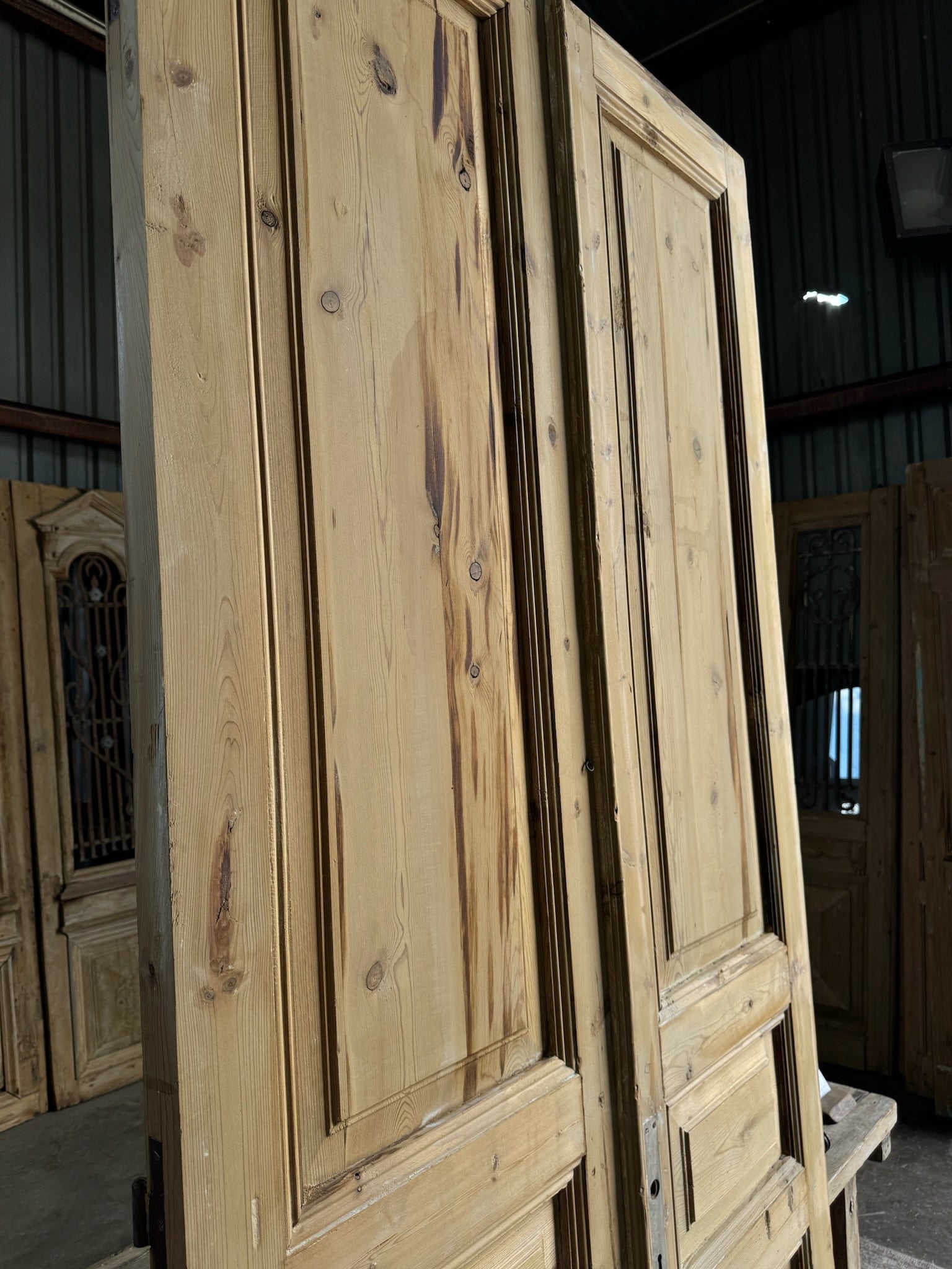 Solid Panel French Antique Doors - 43x98.25 E110 - Magnolia Antique Door Co.