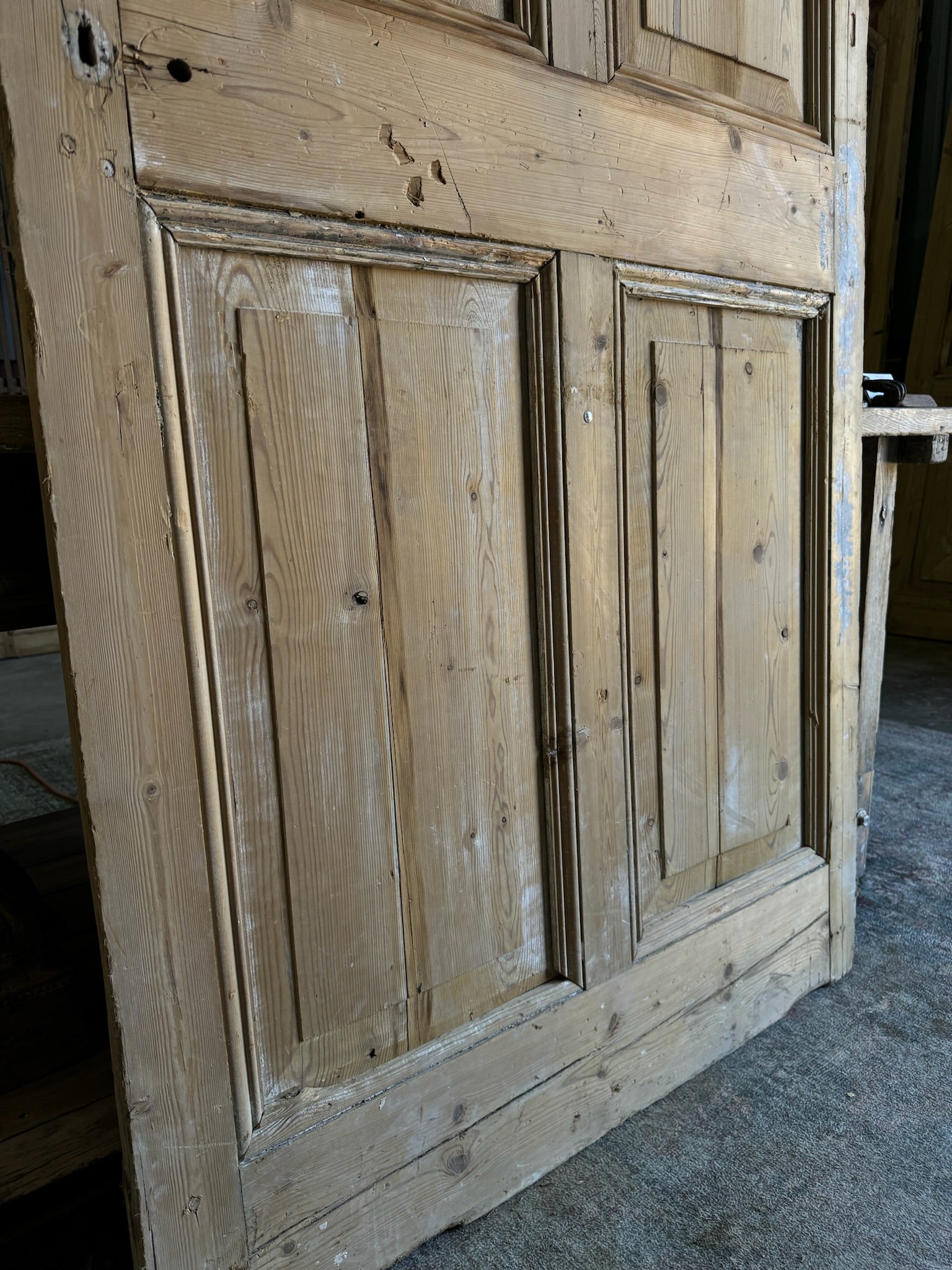 Solid Single Antique Door - 39x86 E203b - Magnolia Antique Door Co.