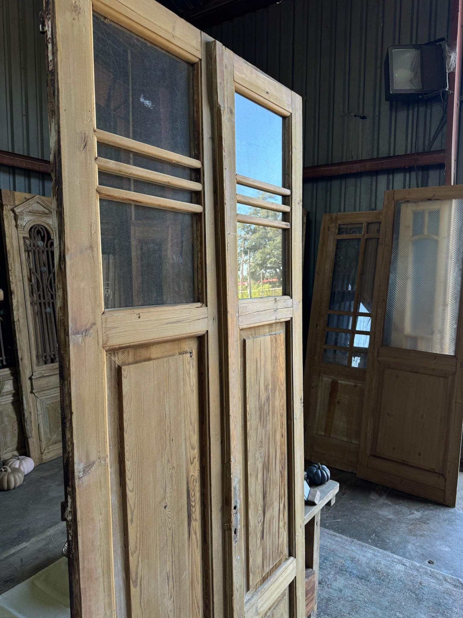 Unique Glass Antique French Doors - 40.75x98 E218 - Magnolia Antique Door Co.